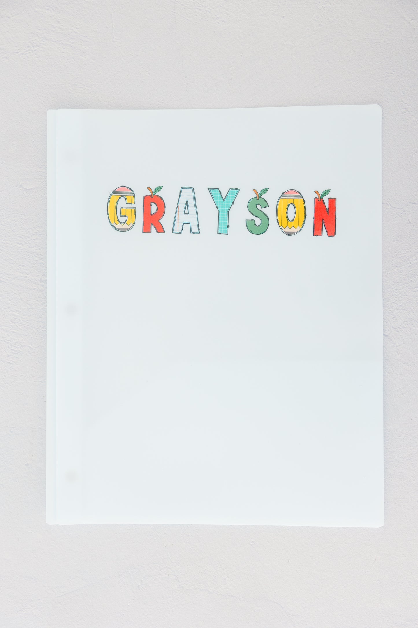 Personalized Plastic Folder with Pockets