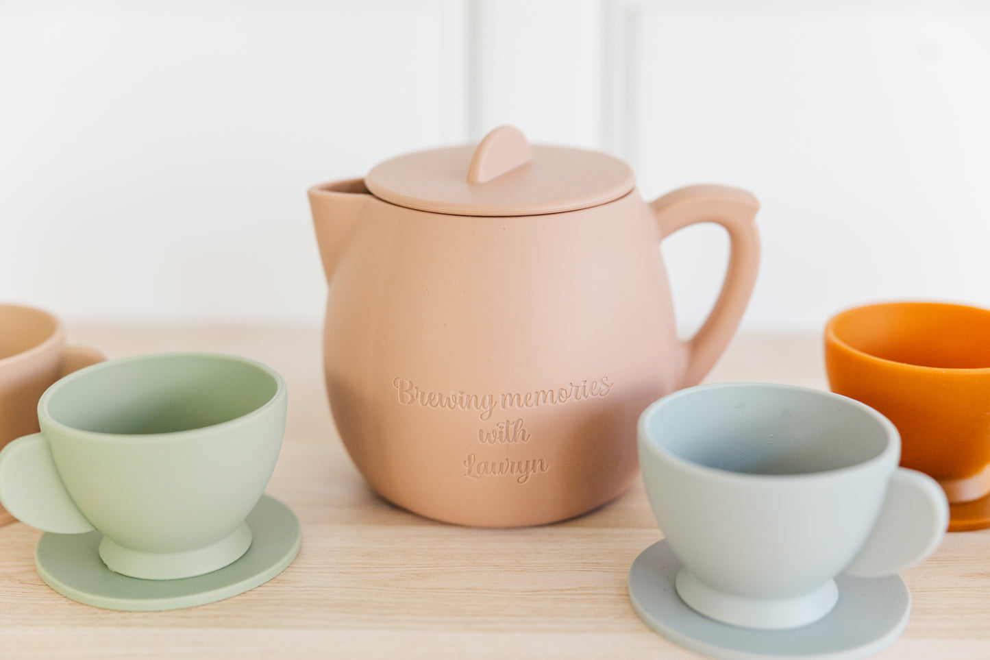 Personalized silicone tea set