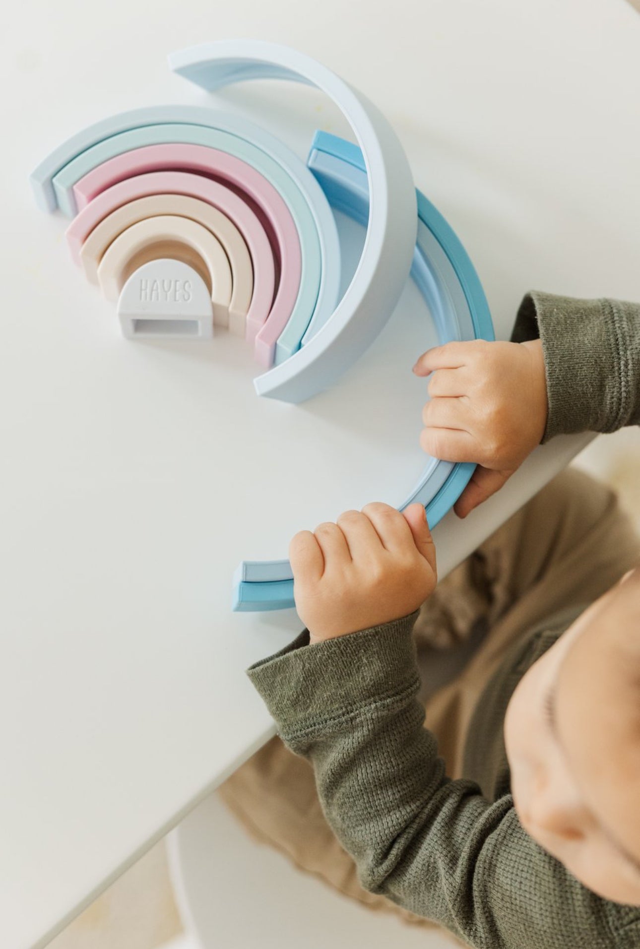 Personalized Rainbow Stacking Toy