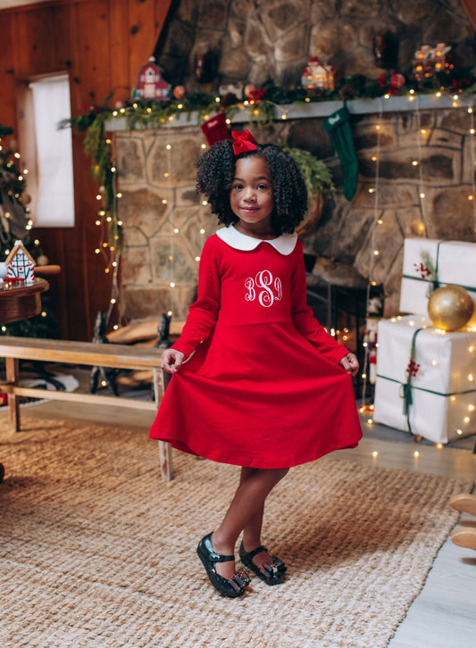 Personalized Girls’ Christmas Dress