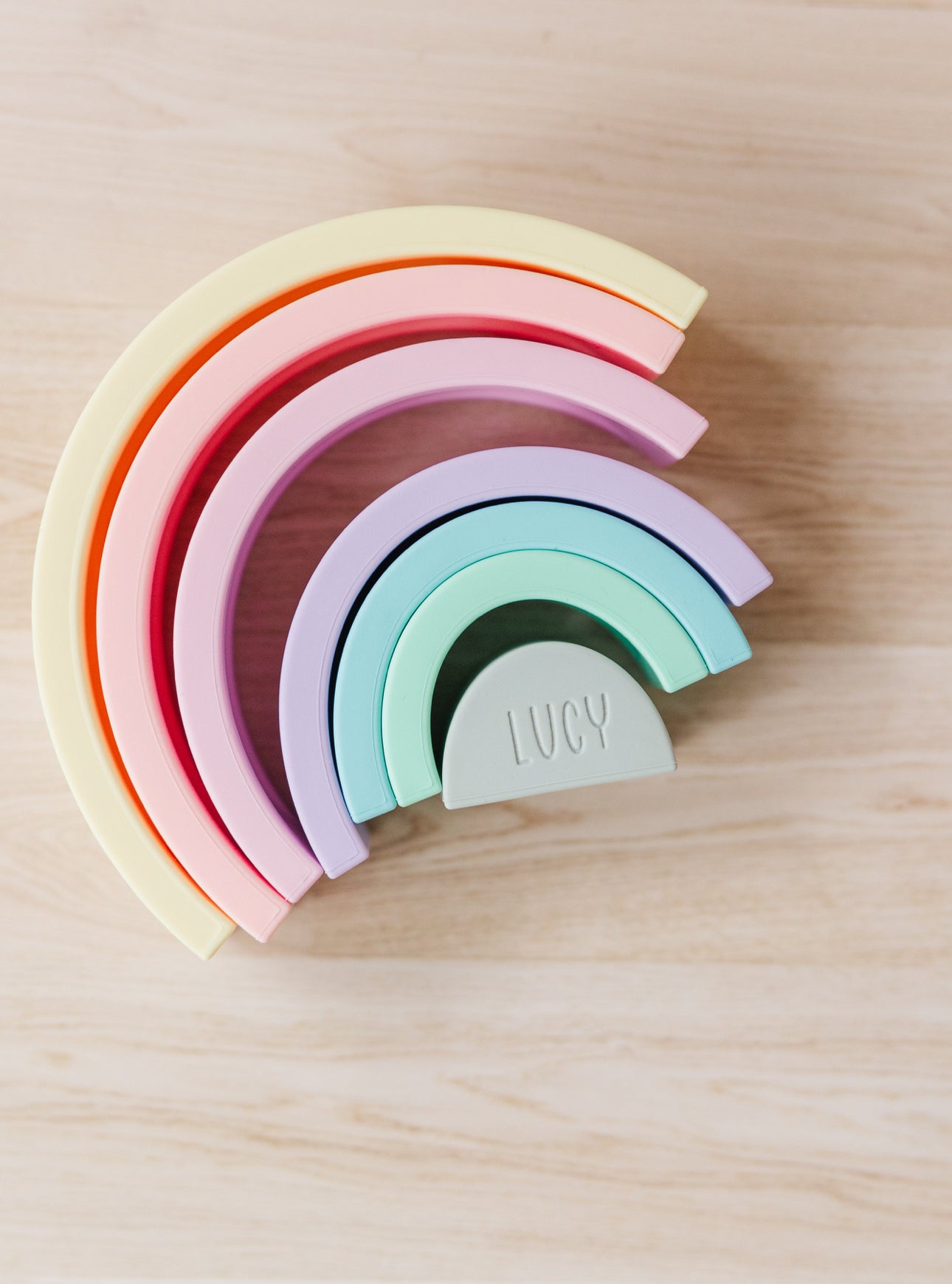 Personalized Rainbow Stacking Toy
