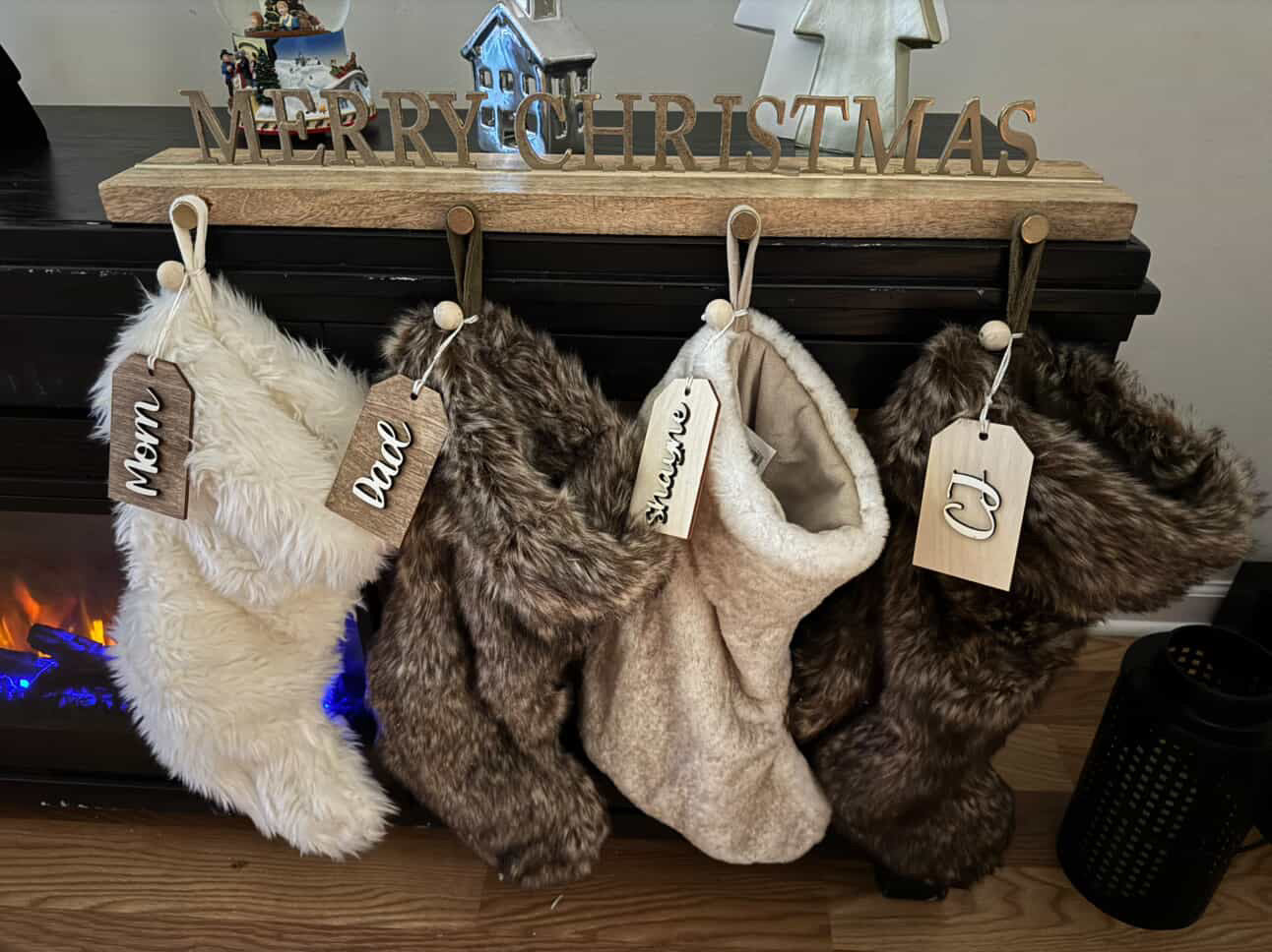 Personalized Stocking Tags – Custom Name Christmas Tags – Wooden Holiday Stocking Name Tags