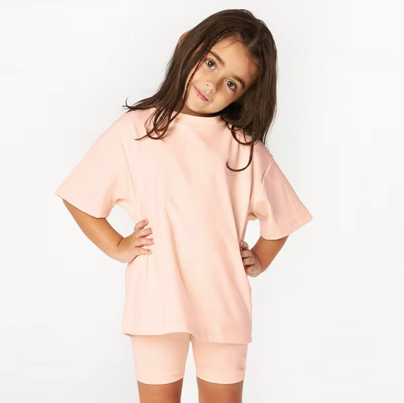 Personalized Biker Short Set for Girls โ Summer Toddler Outfit