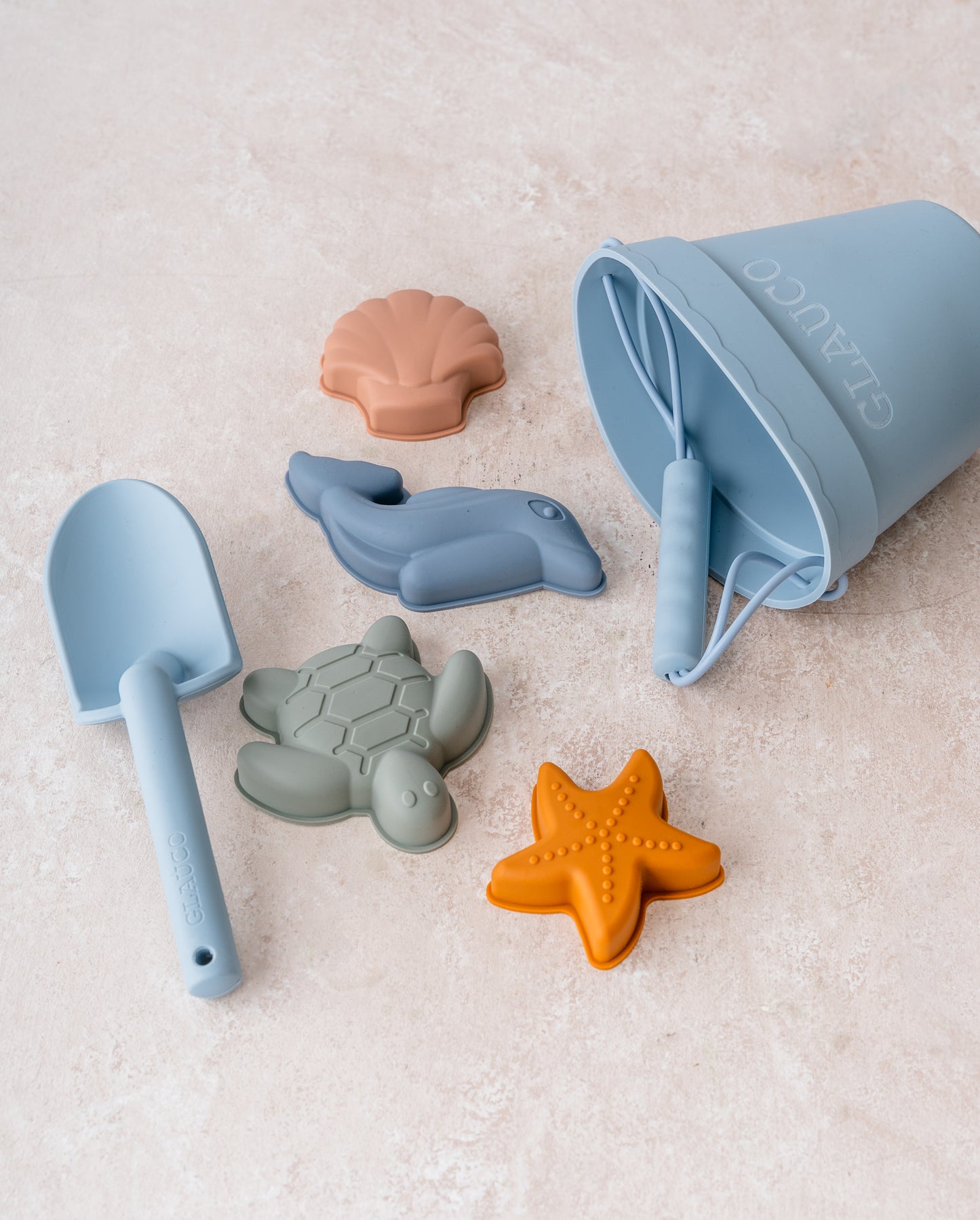 Personalized Silicone Summer Kids Beach Set, Custom Silicone Beach Toy, Custom Silicone Beach Bucket