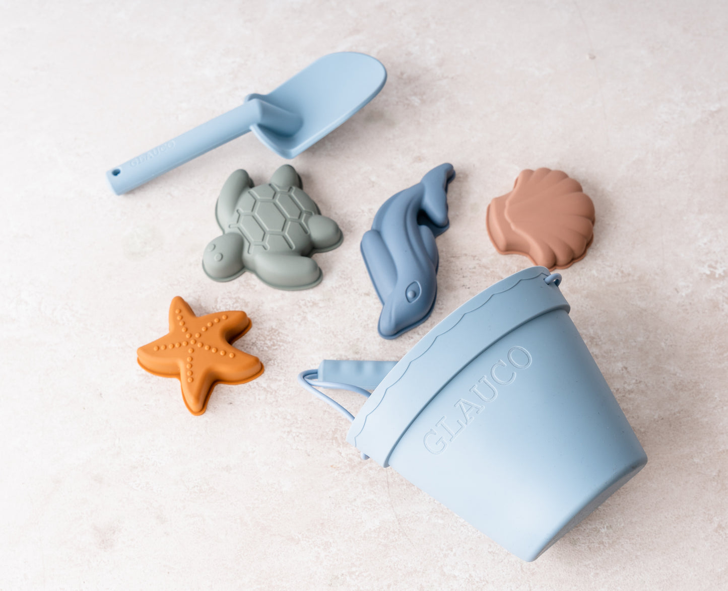 Personalized Silicone Summer Kids Beach Set, Custom Silicone Beach Toy, Custom Silicone Beach Bucket