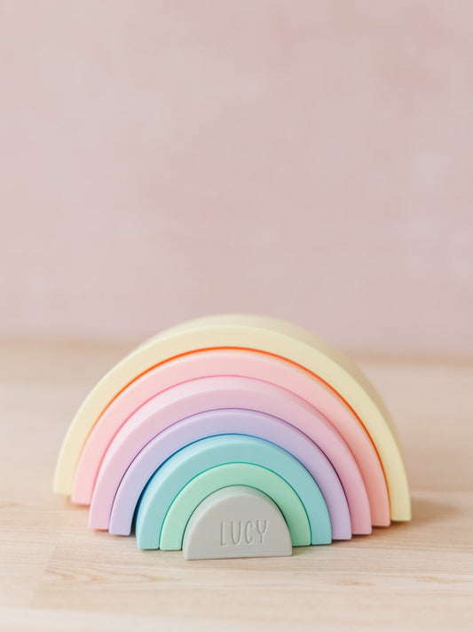 Personalized Rainbow Stacking Toy