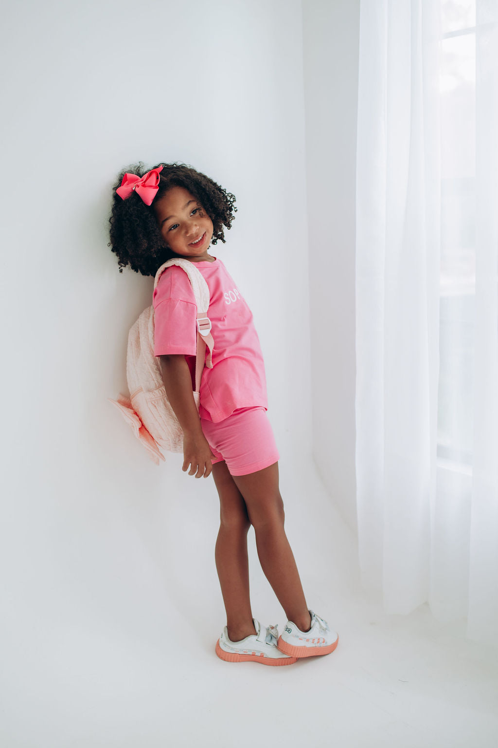 Personalized Biker Short Set for Girls โ Summer Toddler Outfit