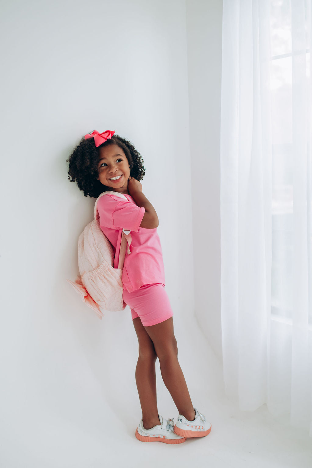 Personalized Biker Short Set for Girls โ Summer Toddler Outfit