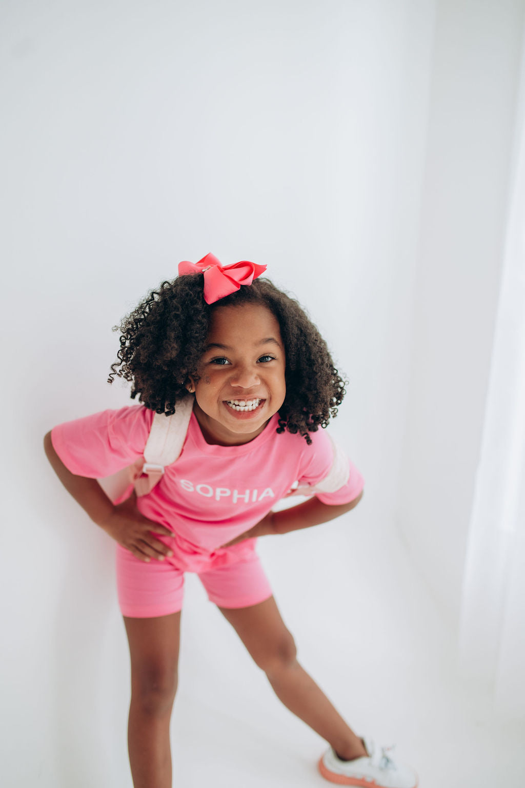 Personalized Biker Short Set for Girls โ Summer Toddler Outfit