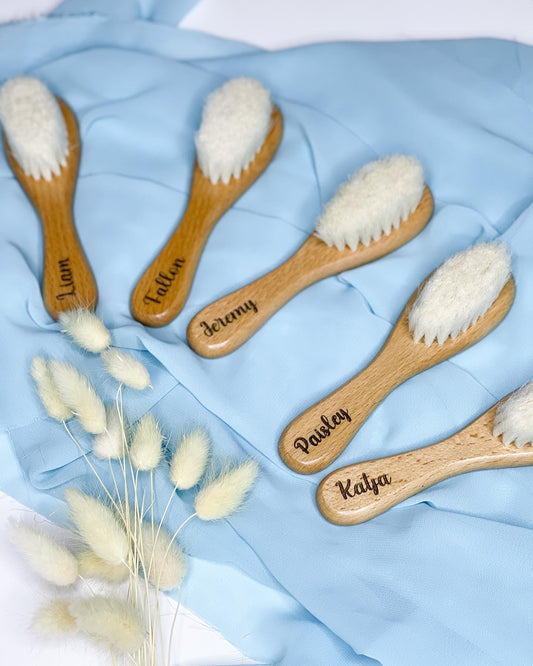 Personalized Wooden Baby Brush