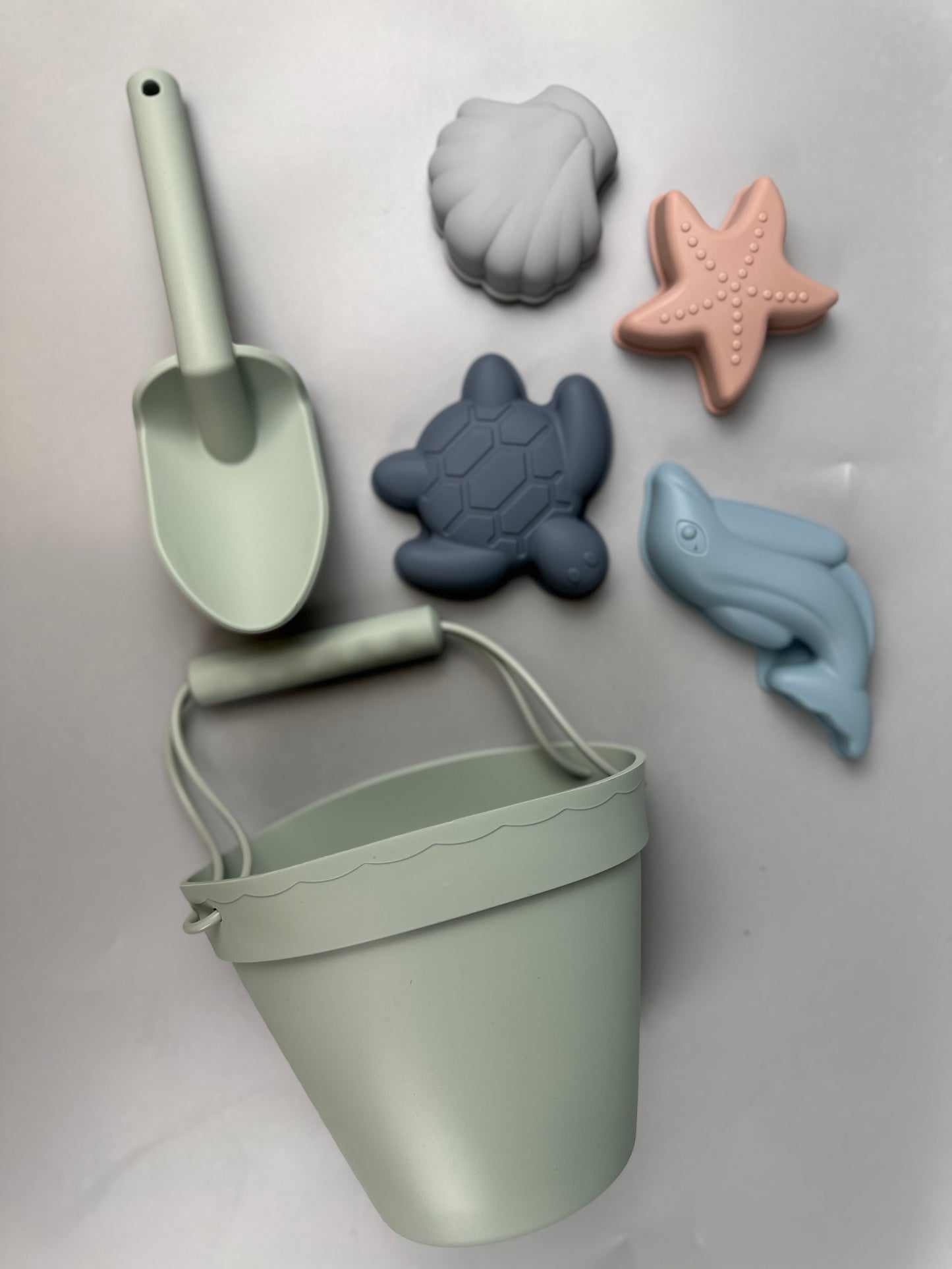 Personalized Silicone Summer Kids Beach Set, Custom Silicone Beach Toy, Custom Silicone Beach Bucket