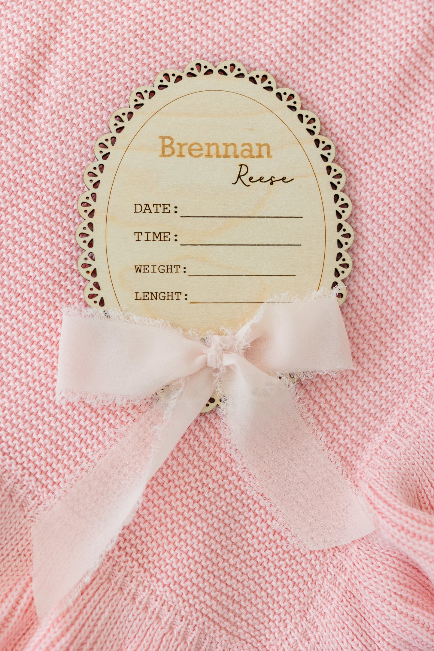 Personalized Wooden Birth Announcement Sign