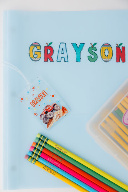 ✨ Personalized Ticonderoga Pencils – Pastel, Neon, Black, Yellow & Chubby Kindergarten Options