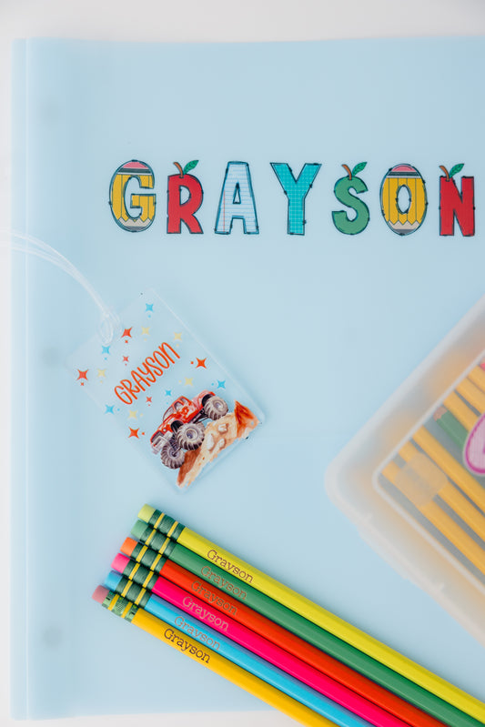 ✨ Personalized Ticonderoga Pencils – Pastel, Neon, Black, Yellow & Chubby Kindergarten Options