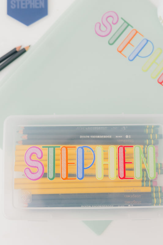 Personalized Pencil or Crayon Case | Back to School Name Box | Custom School Supply Box