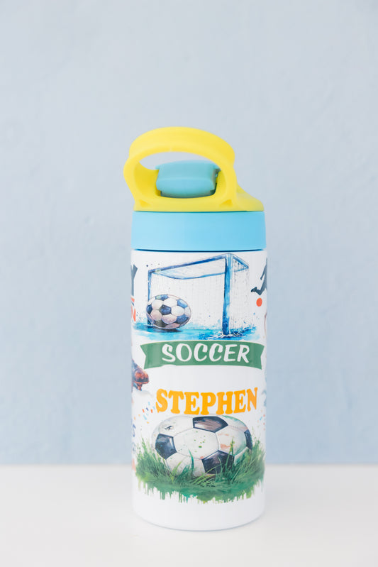 Personalized 12oz Sippy Cup Tumbler – BPA-Free, Stainless Steel, Leak-Proof with Handle – Custom Toddler Cup