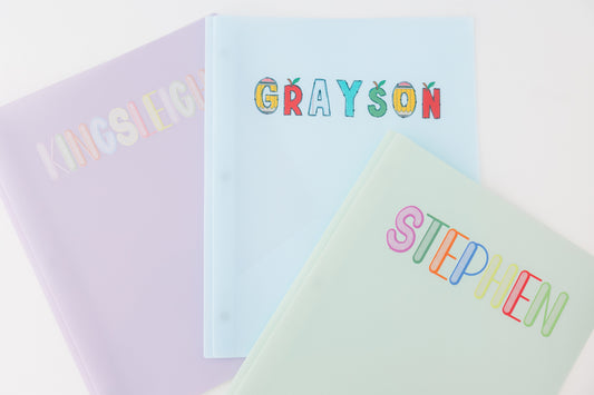 Personalized Plastic Folder with Pockets