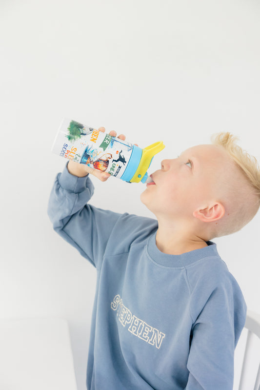 Personalized 12oz Sippy Cup Tumbler – BPA-Free, Stainless Steel, Leak-Proof with Handle – Custom Toddler Cup