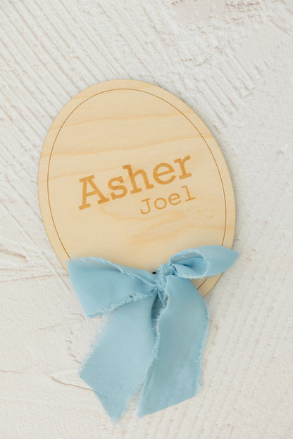 Personalized Wooden Birth Announcement Sign