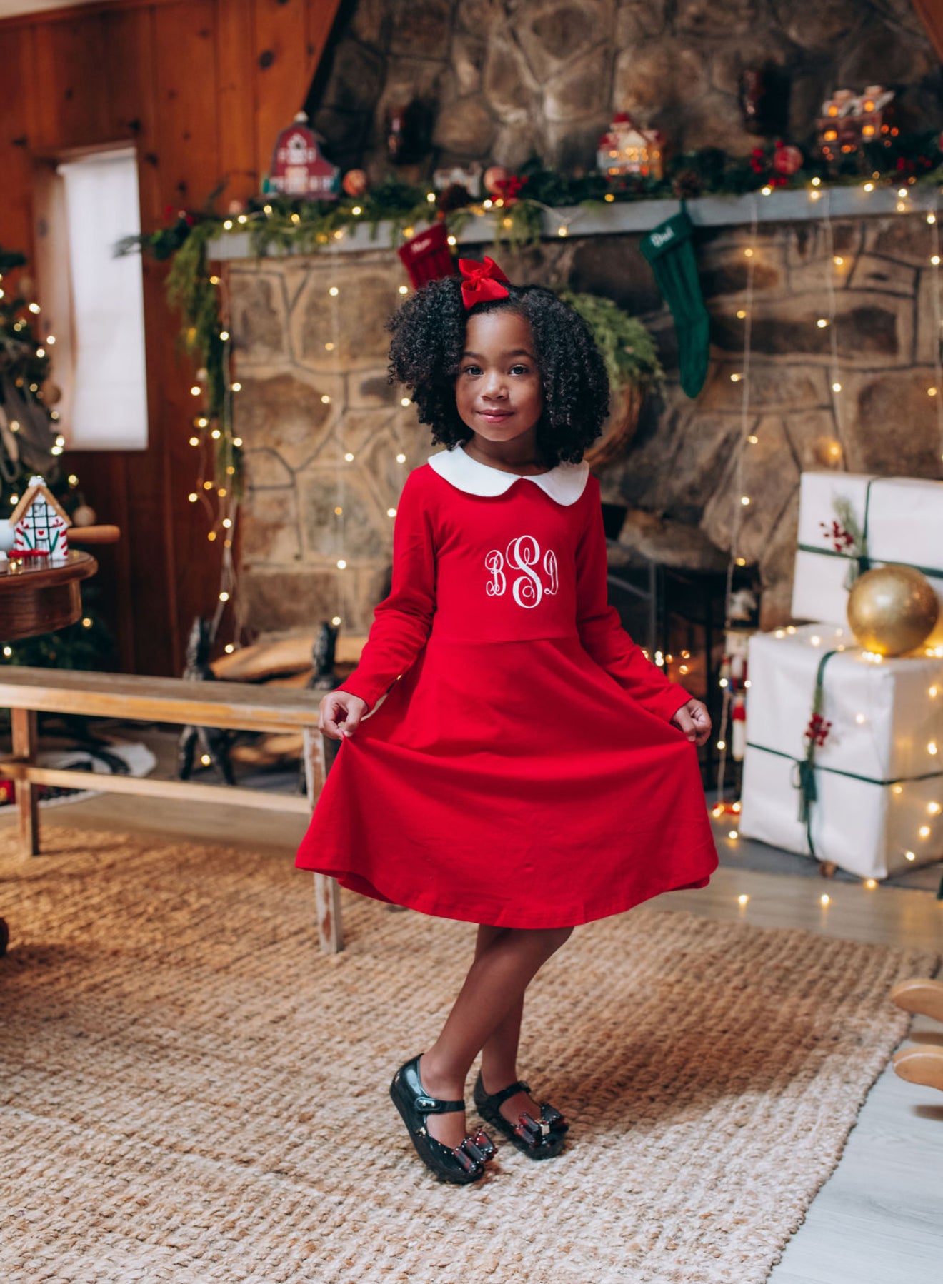 Personalized Girls’ Christmas Dress 4-5 Years
