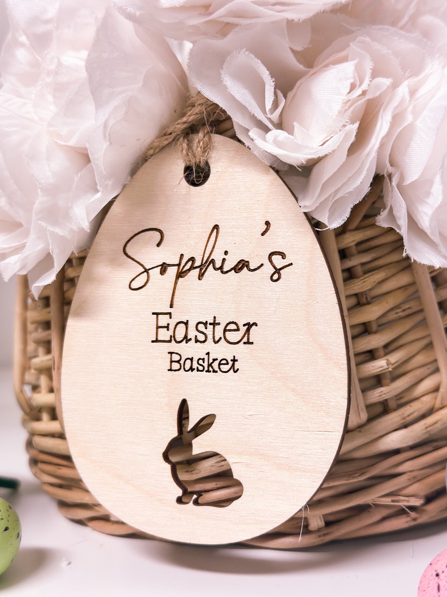 Easter Bunny Basket Tag, Easter Basket Tag, personalized Easter Basket Tag