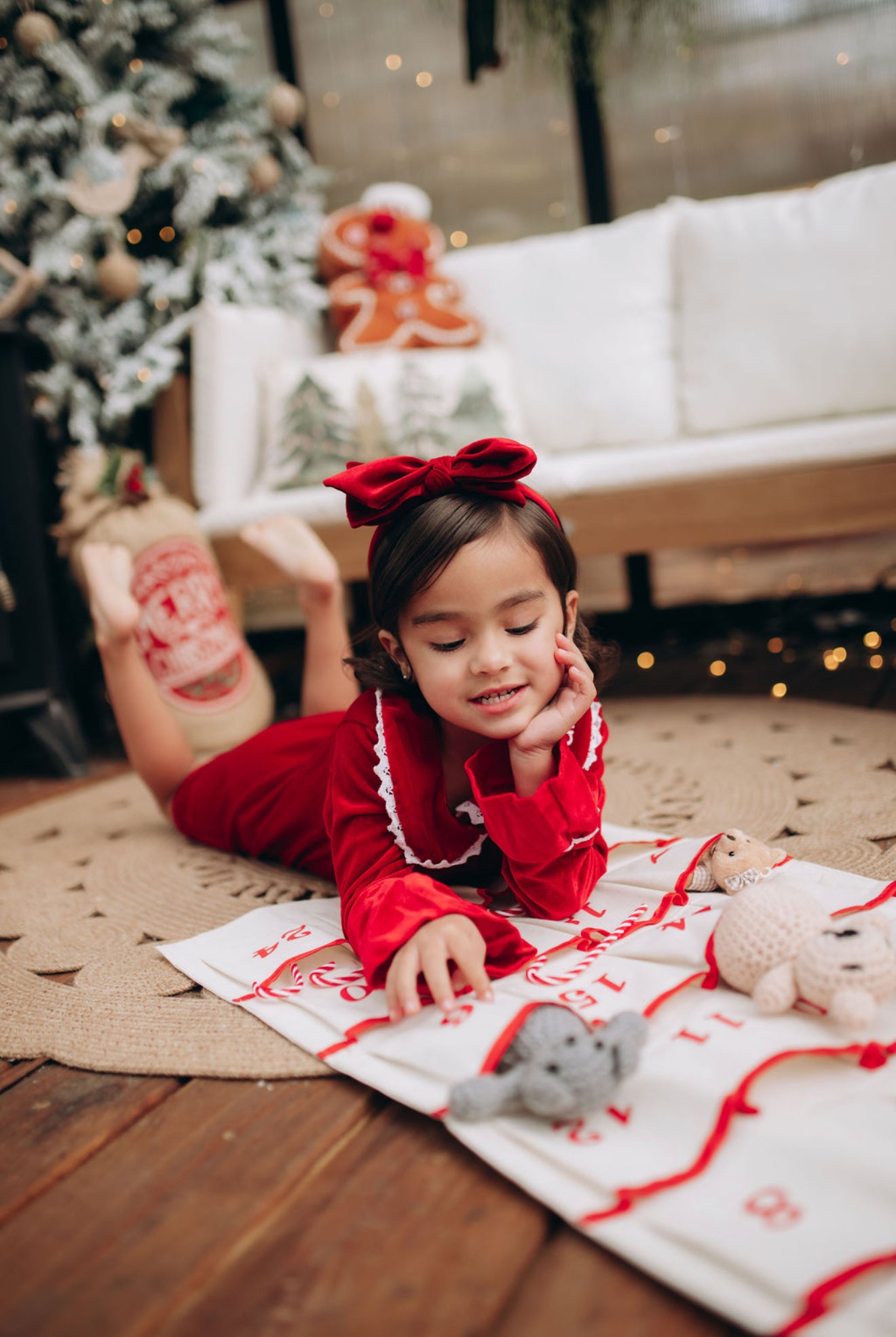 Personalized Embroidered Advent Calendar | Custom Name Christmas Countdown Wall Hanging