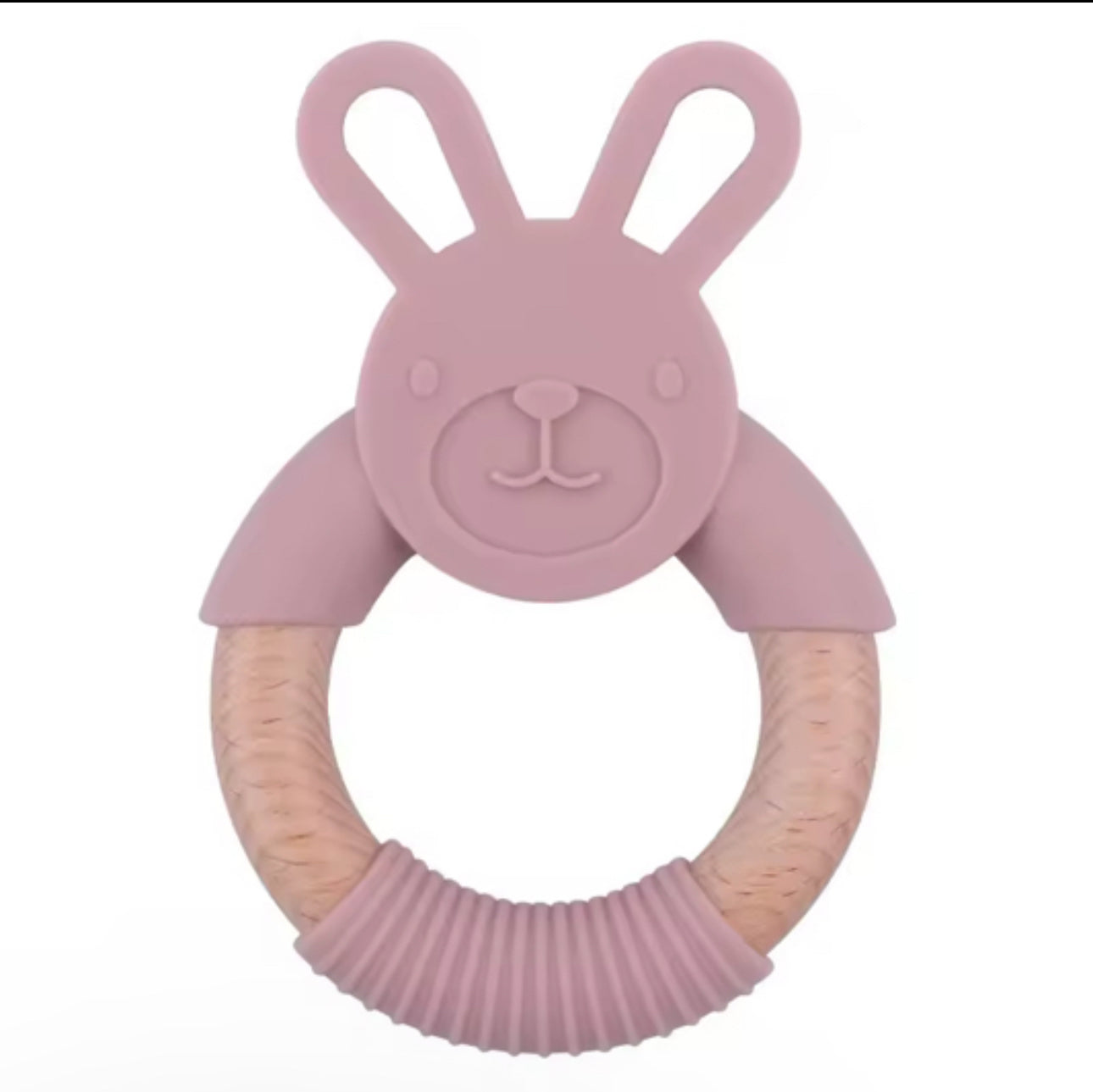 Personalized Silicone + Wood Teether