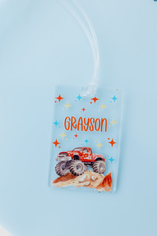 Personalized Acrylic Bag Tag for Kids – Durable UV Printed Name Tag