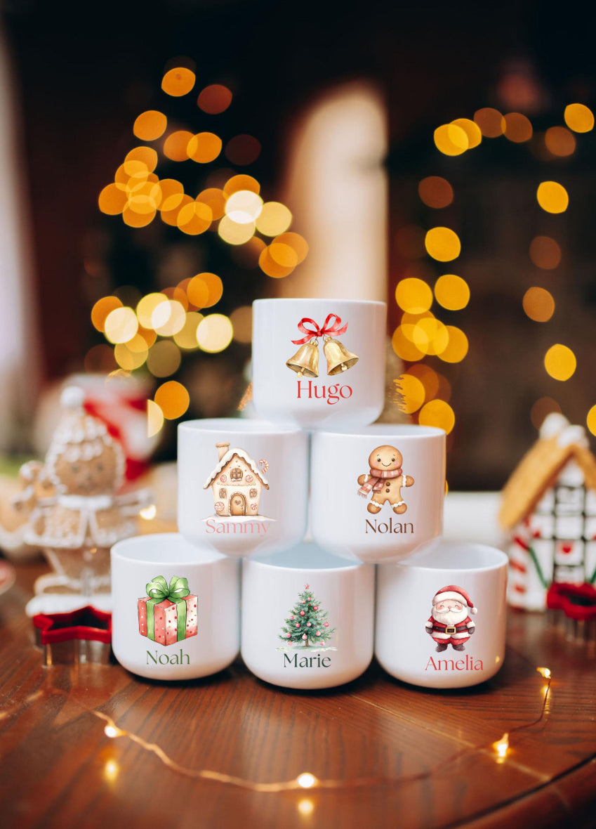 Personalized Unbreakable Kids Mug – Custom Name Holiday Cocoa Cup (Polymer)