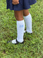 Personalized Monogram Knee High Socks for Girls | Custom Embroidered School Socks