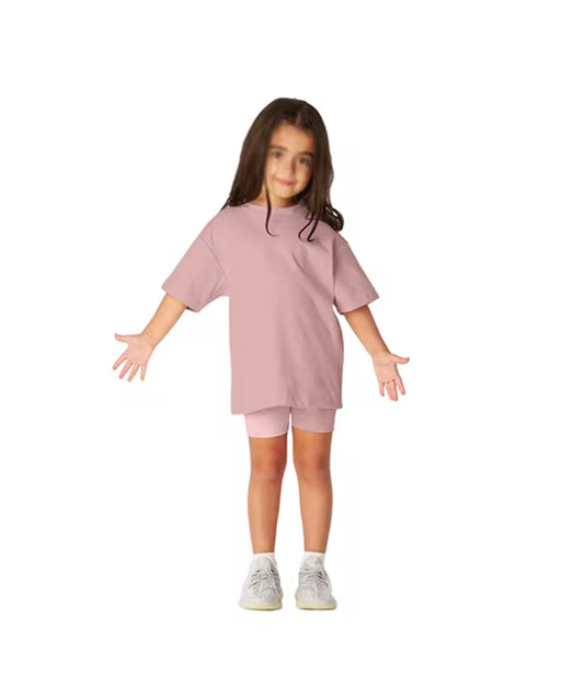 Personalized Biker Short Set for Girls – Summer Toddler Outfit