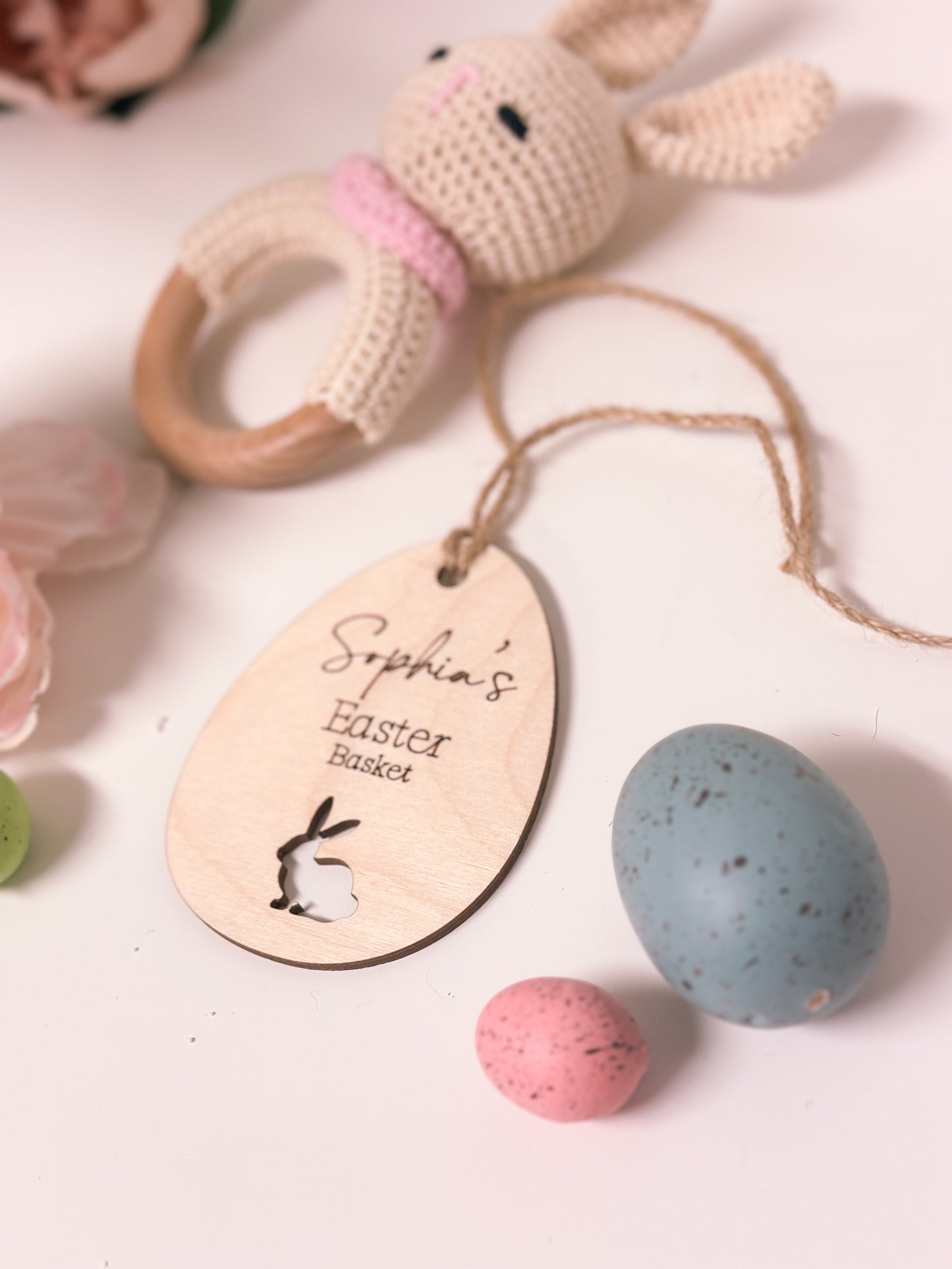 Easter Bunny Basket Tag, Easter Basket Tag, personalized Easter Basket Tag