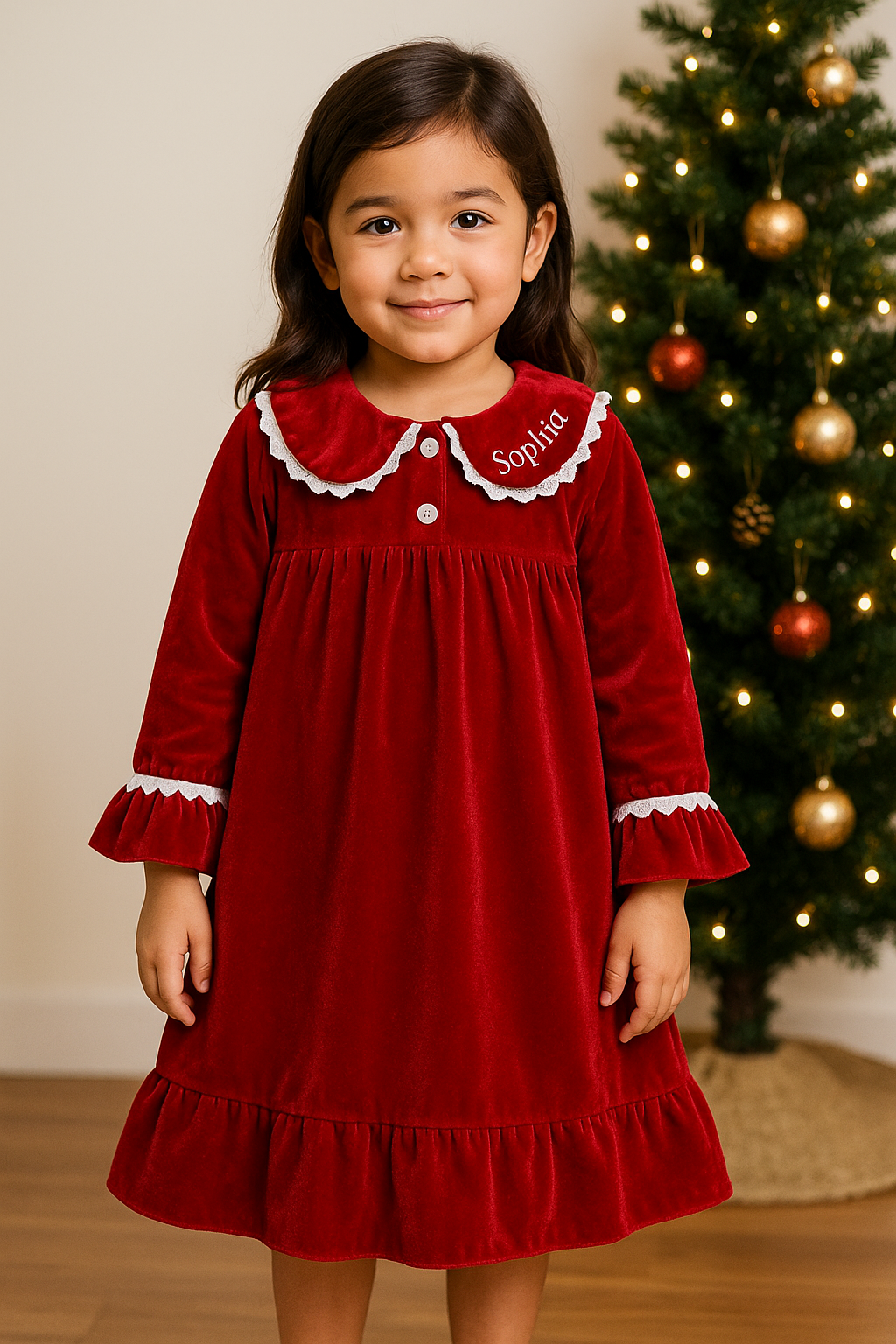 Personalized Christmas Pajamas for Kids - Kids Red Pajamas