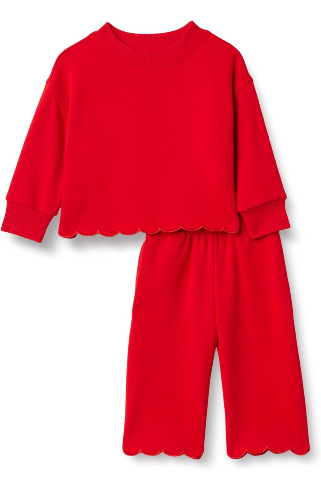 Scallop Lounge Set – Personalized Embroidered Name Set (Toddlers & Big Girls)