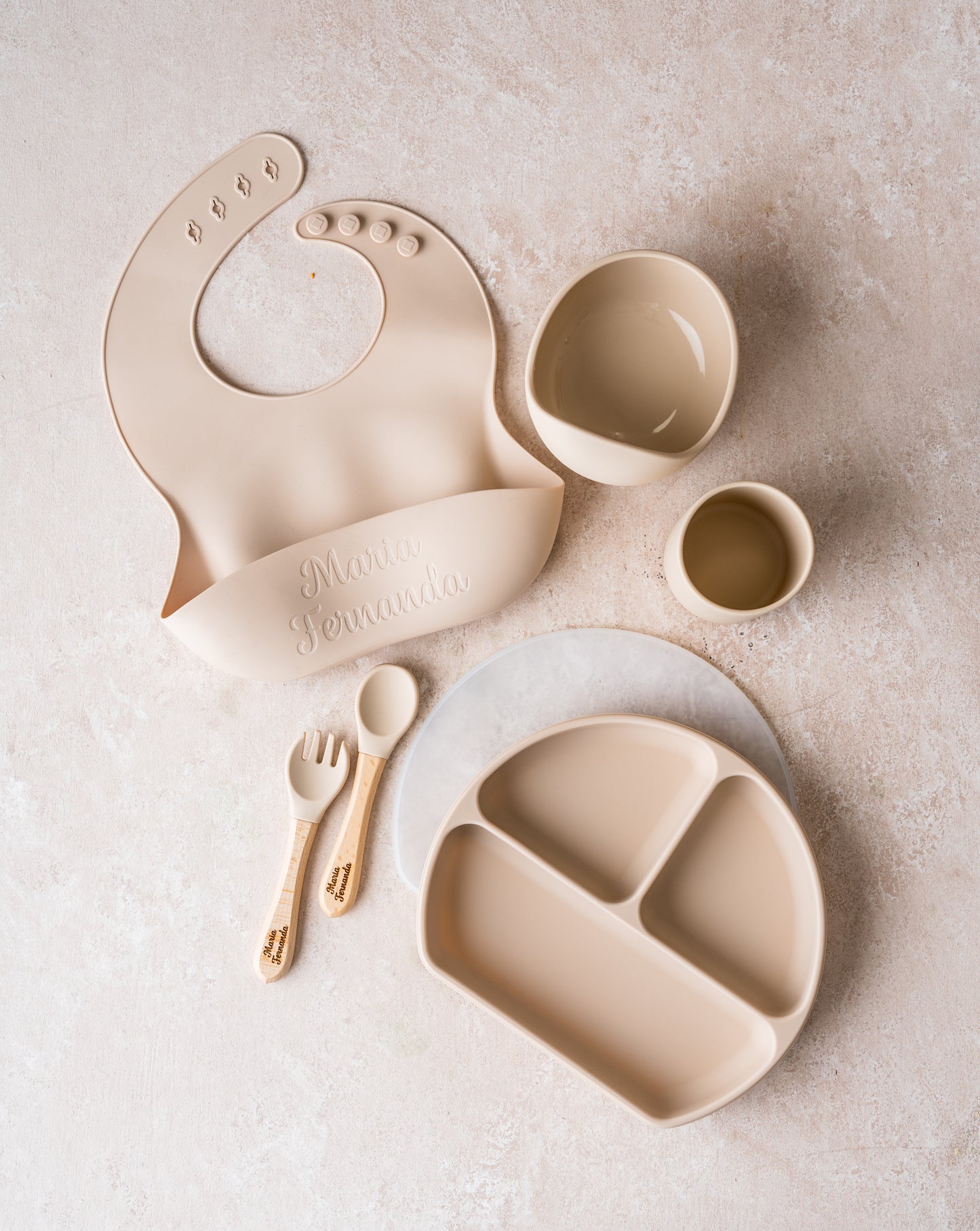 Personalized Silicone Feeding Set (Bibs set 6 pieces)