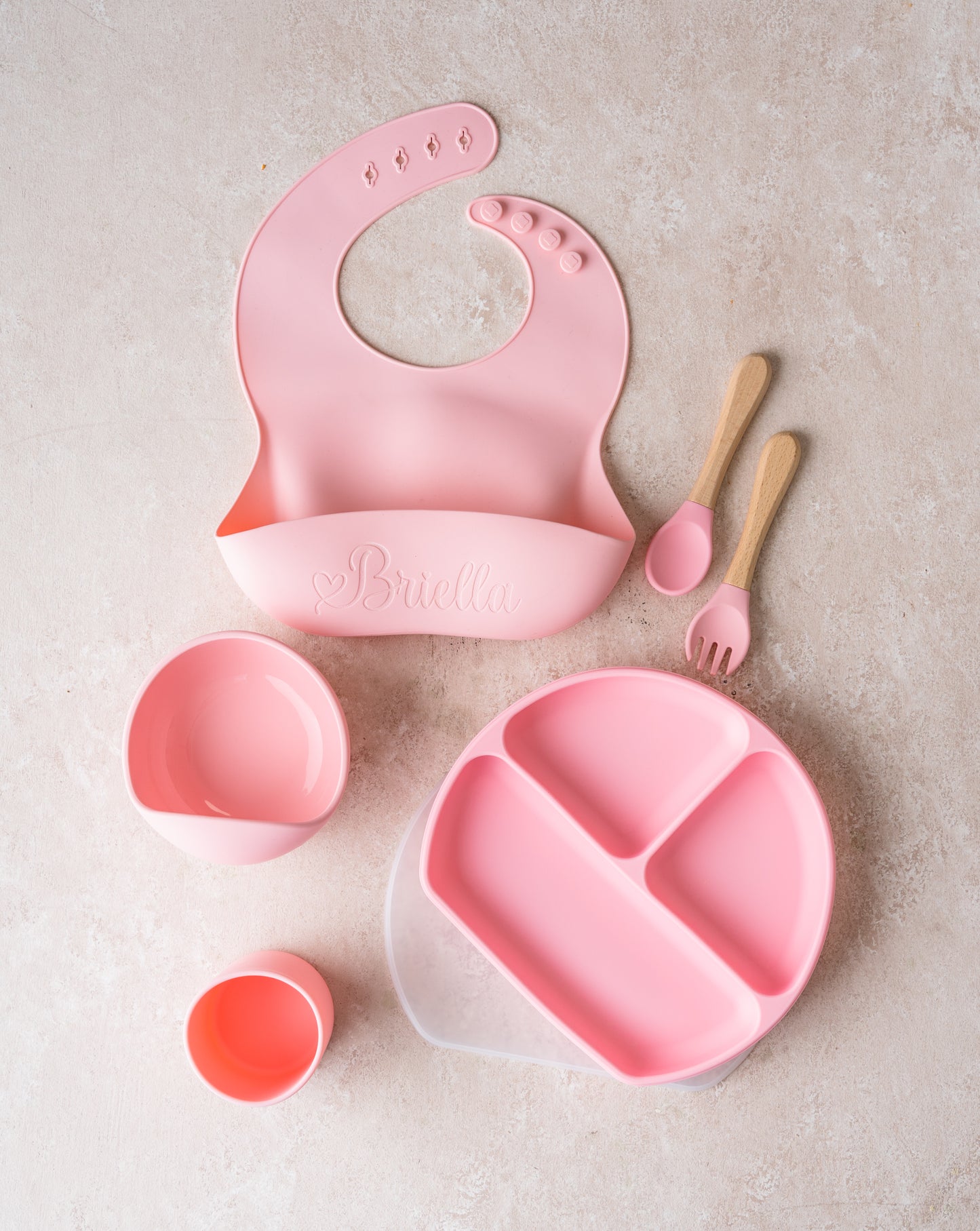 Personalized Silicone Feeding Set (Bibs set 6 pieces)