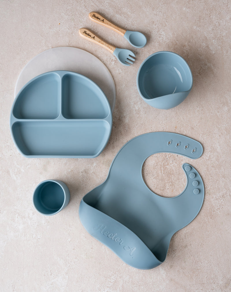 Personalized Silicone Feeding Set (Bibs set 6 pieces) – Craft in by Raquel