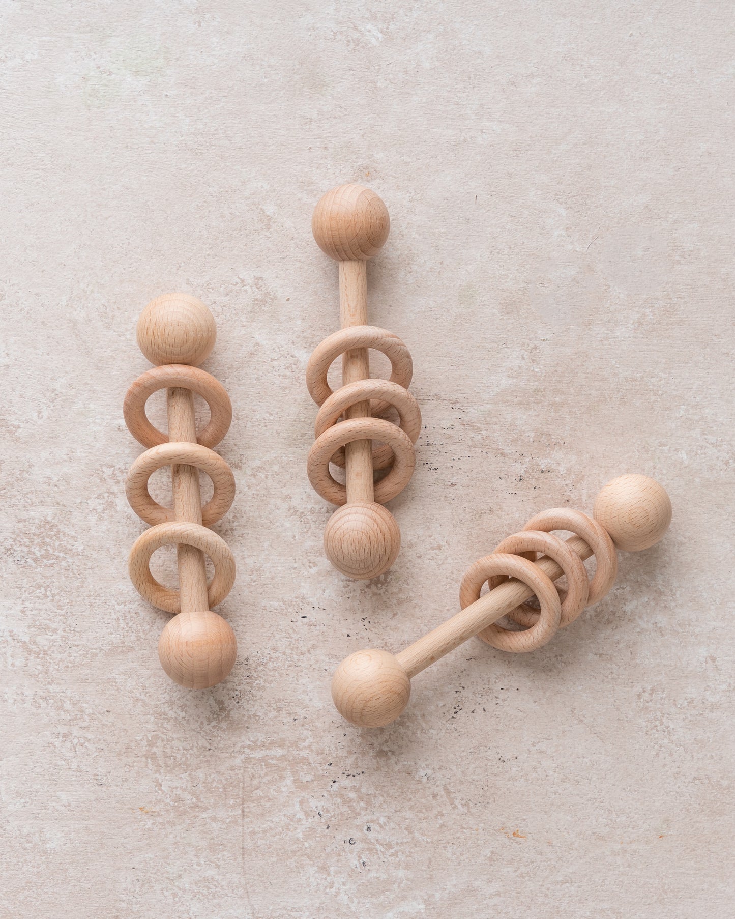 Personalized Silicone Wooden Rattle