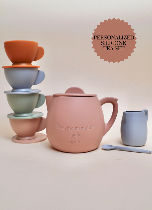 Personalized silicone tea set