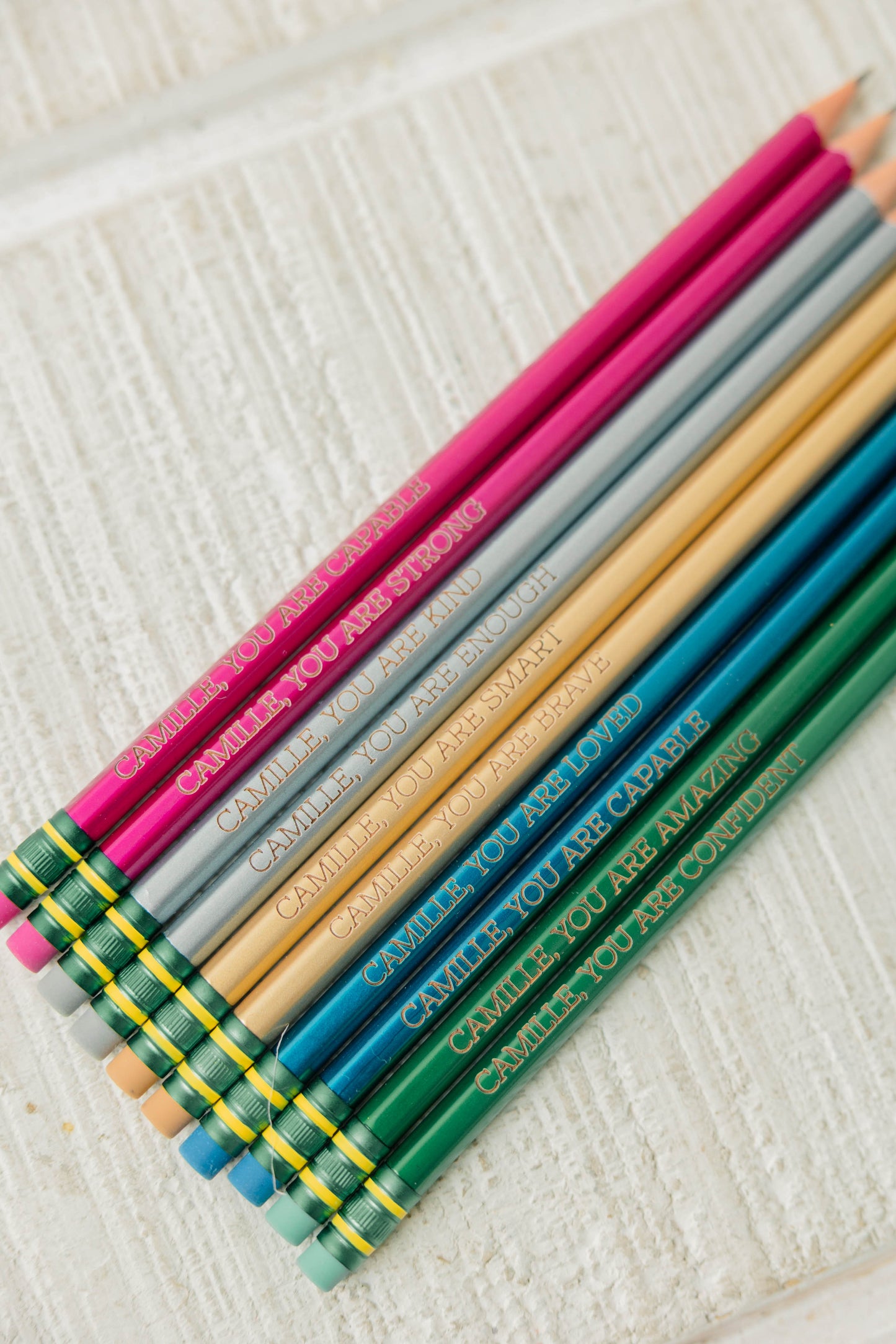 ✨ Personalized Ticonderoga Pencils – Pastel, Neon, Black, Yellow & Chubby Kindergarten Options