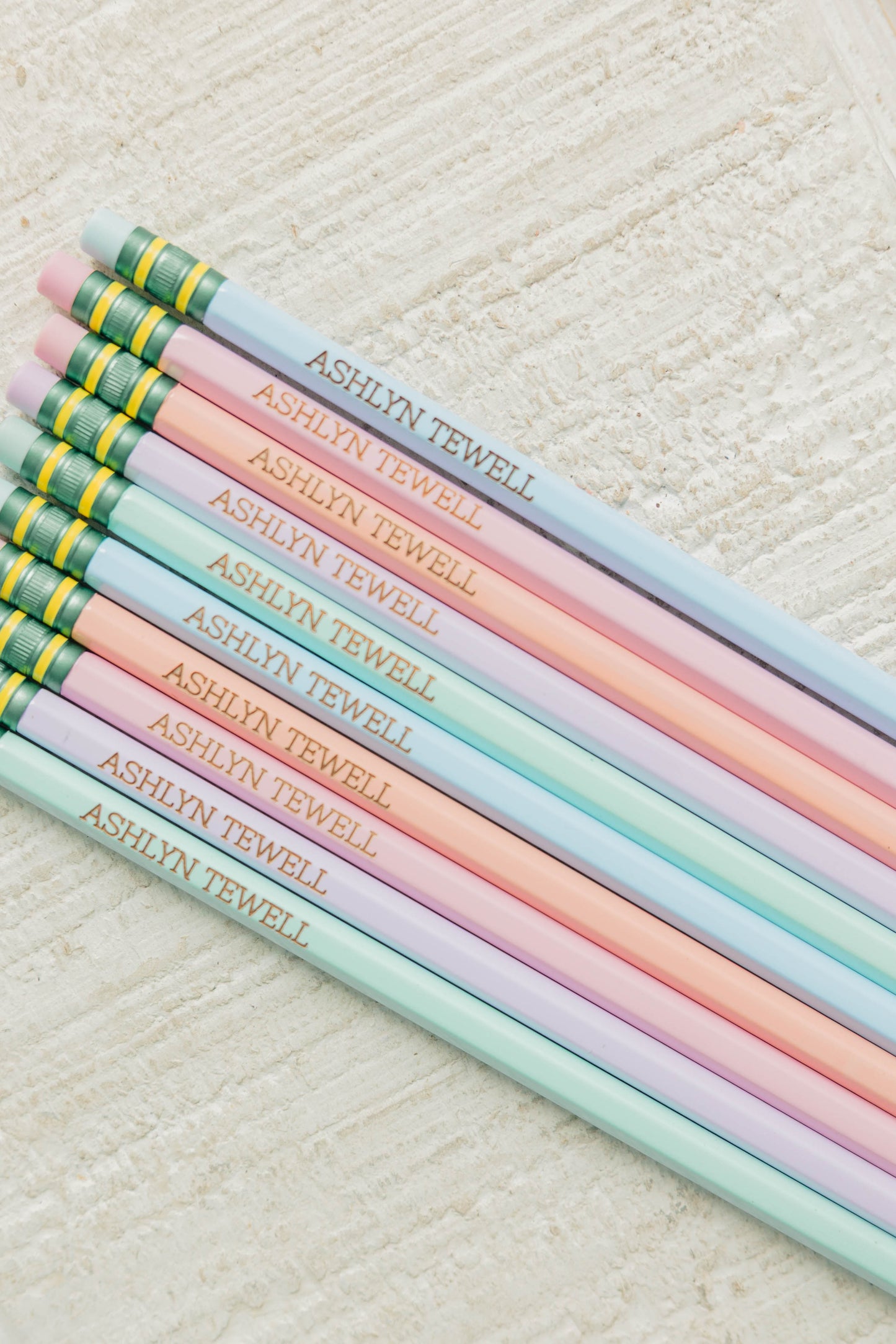 ✨ Personalized Ticonderoga Pencils – Pastel, Neon, Black, Yellow & Chubby Kindergarten Options