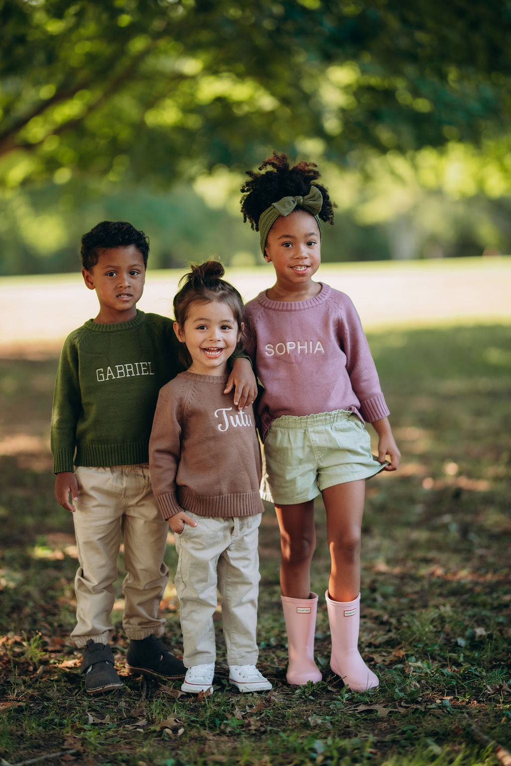 Personalized Kids Fall Sweater with Name Embroidery