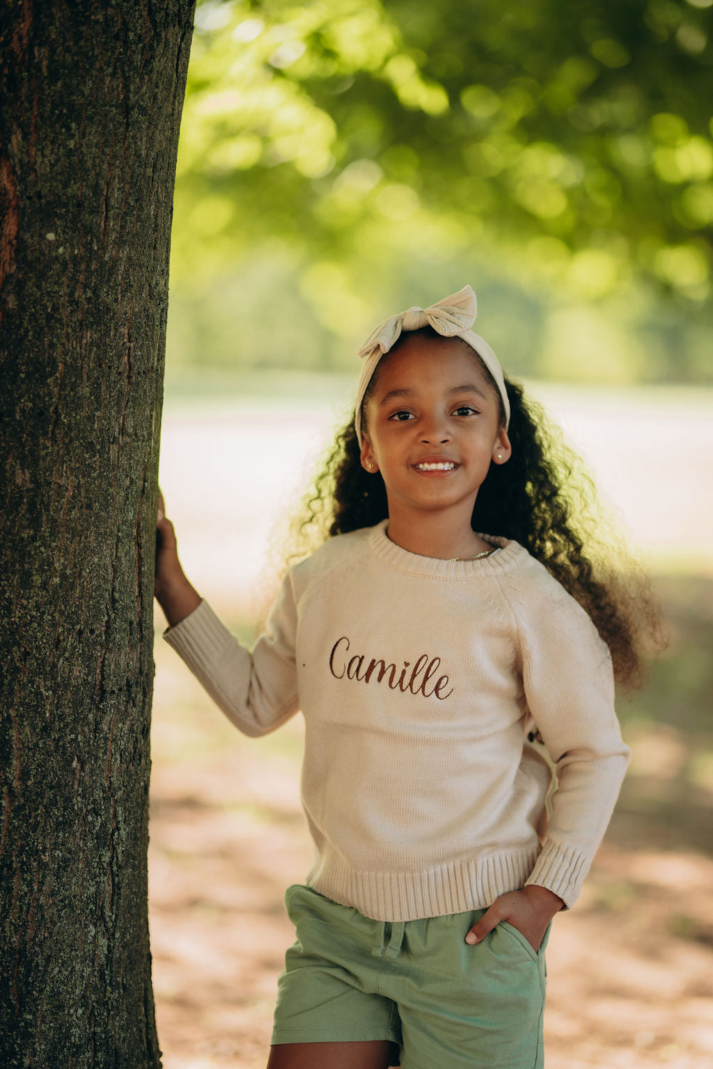 Personalized Kids Fall Sweater with Name Embroidery