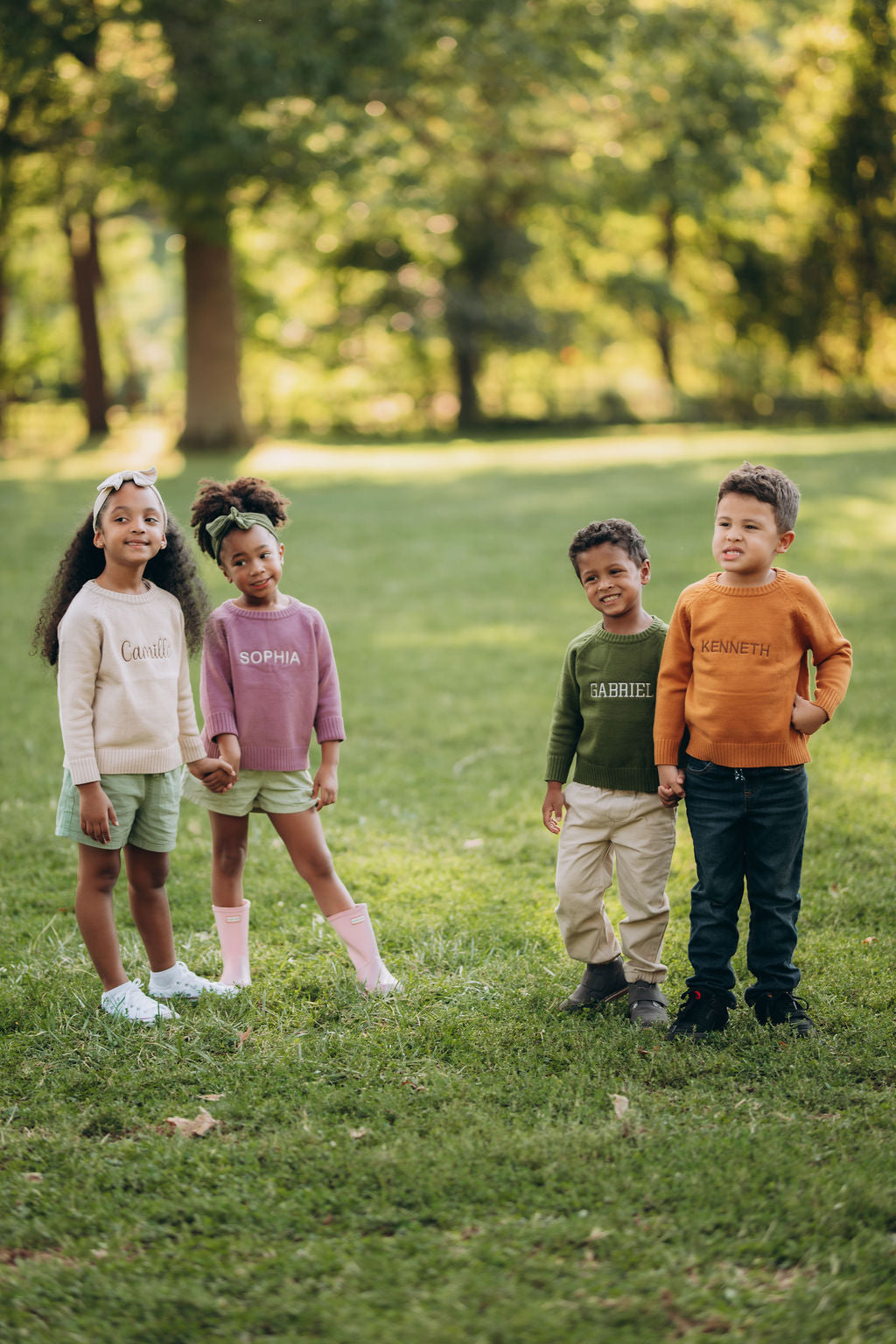 Personalized Kids Fall Sweater with Name Embroidery