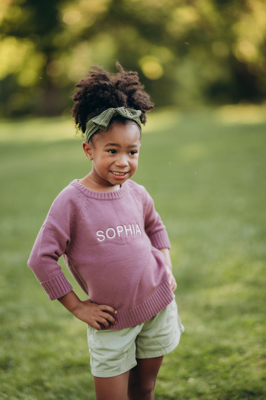 Personalized Kids Fall Sweater with Name Embroidery
