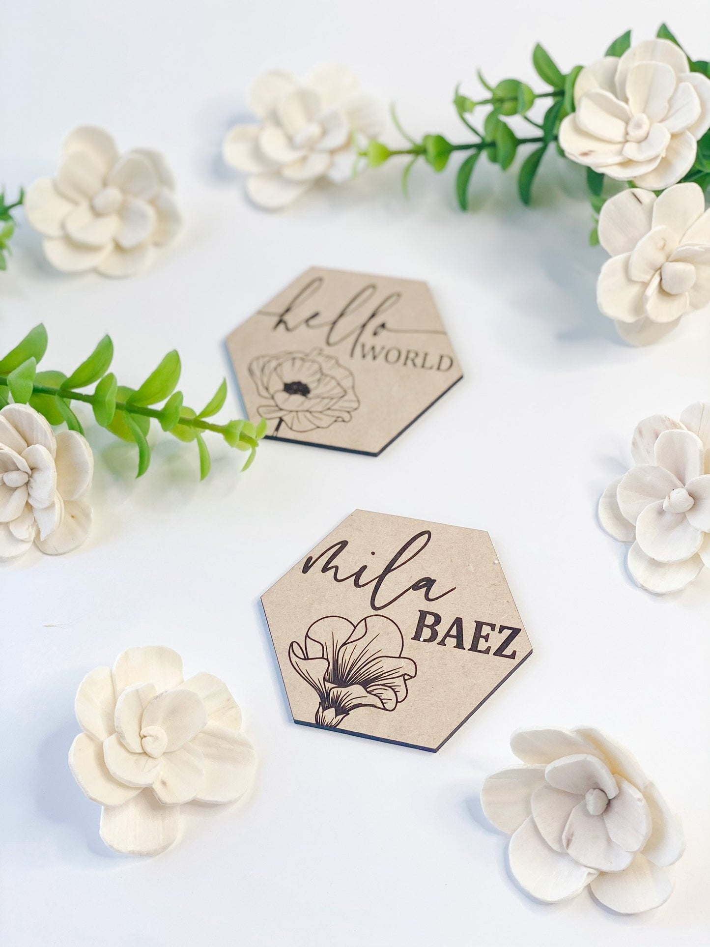 Floral Baby Milestone Cards