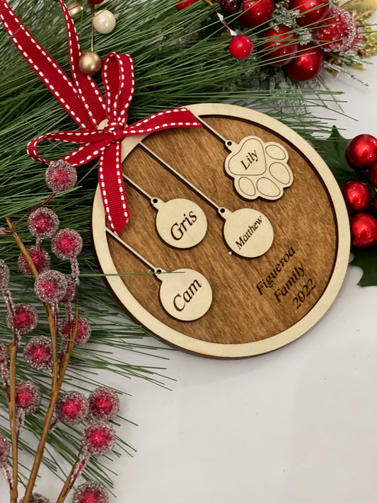 Family & Fur personalized Ornament