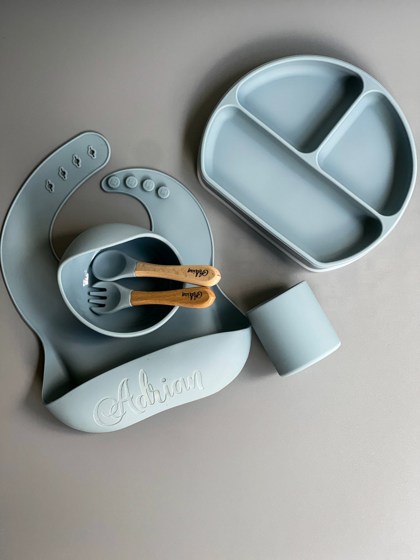 Personalized Silicone Feeding Set (Bibs set 6 pieces)