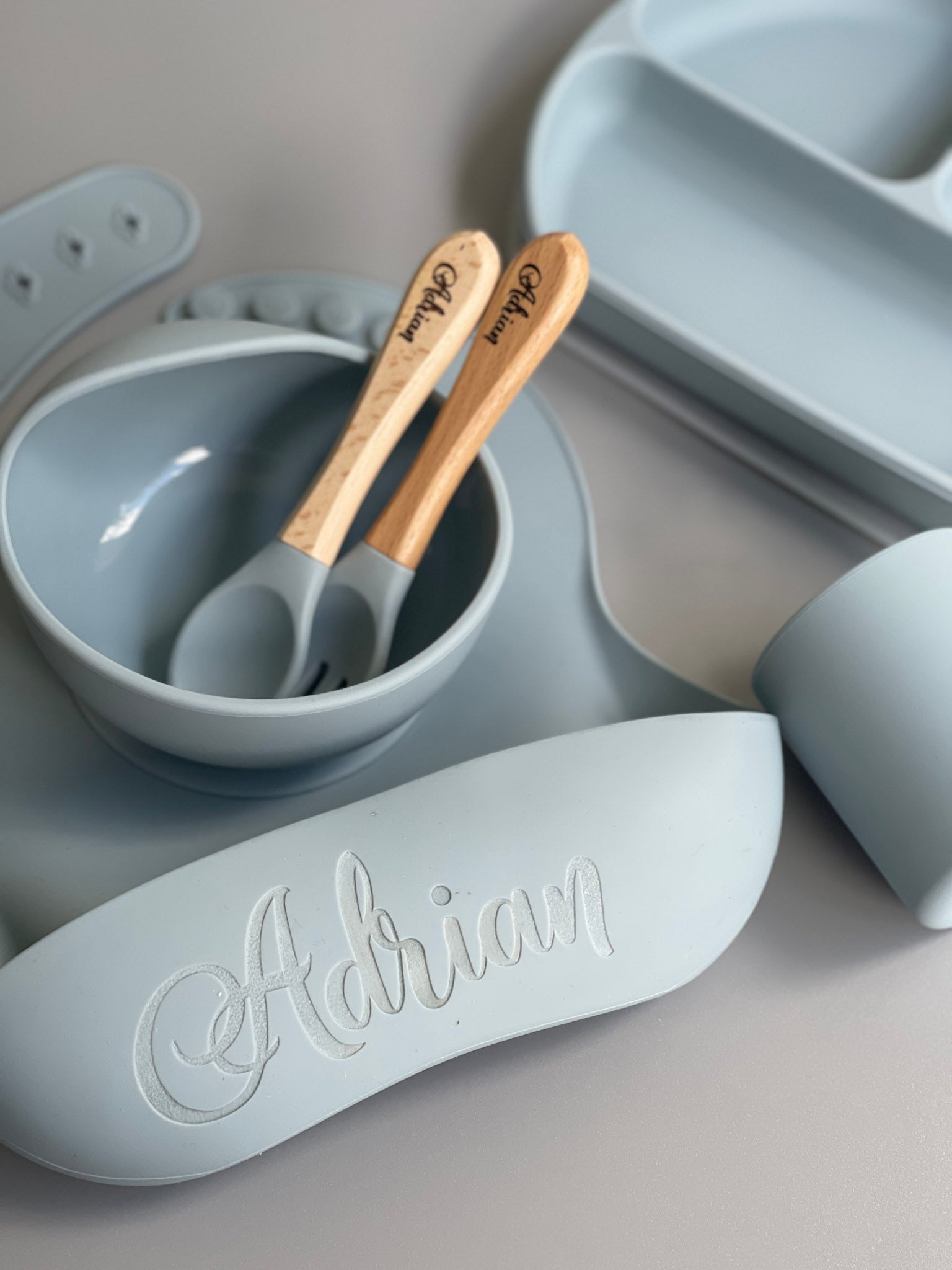 Personalized baby spoon sales set