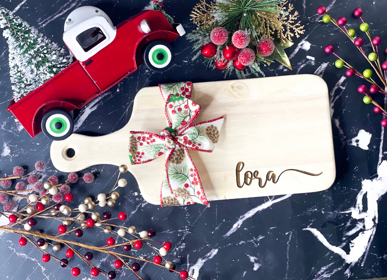 Small Wooden Bread Cutting Board with Handle